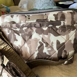 Lug new with tags LUG FLARE 2 Camo Taupe 2 Crossbody Straps and a Charm Bar